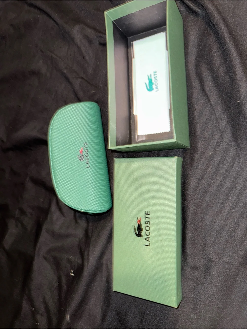 Lacoste Green Eyewear Case with Branded Box